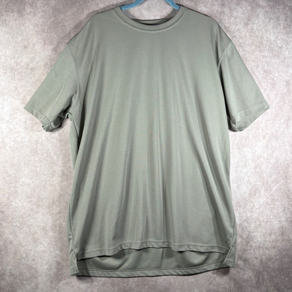Nat Nast T-Shirt Men XXL Sage Green Performance Tee Short Sleeve Textured Active
